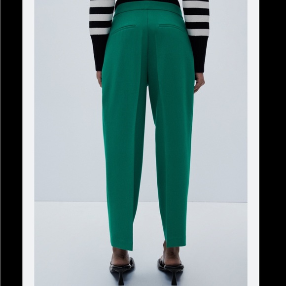 NWT ZARA💚Crossover pleated pants - Picture 7 of 16
